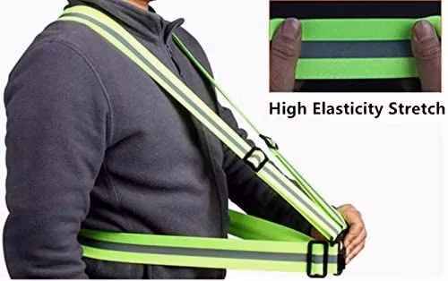 Verstellbarer, elastischer, reflektierender Gürtel für Eisenbahnsicherheit, Nachtlauf,
