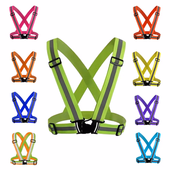 Adjustable Elastic Reflective Belt for Railway Safety, Night Running,